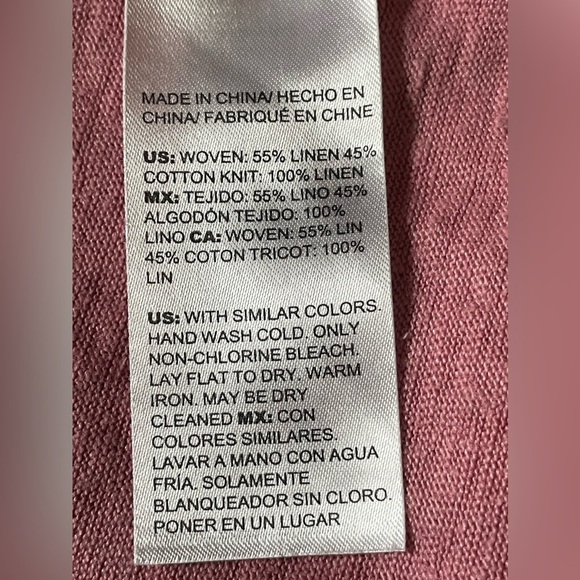 Chico’s linen/ribbed top - Picture 4 of 6